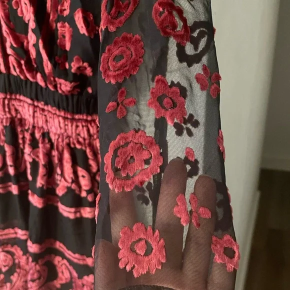 Ramy Brook Clarice Velvet-Burnout Mini Dress Small - Picture 6 of 10